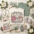 Healing Hearts Changing Lives artwork preview — Koozies