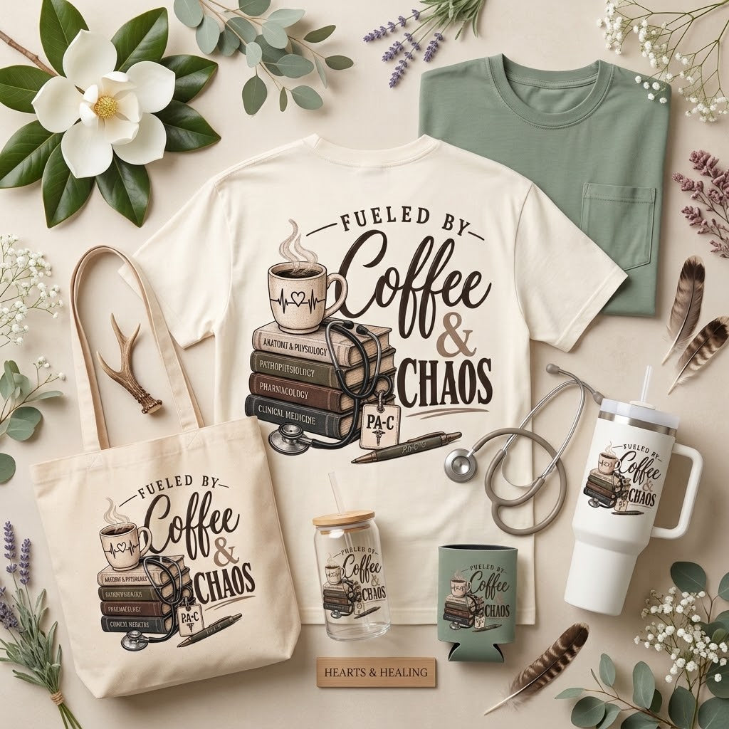 PA-C Fueled by Coffee & Chaos design preview