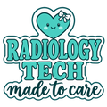 Hearts & Healing Radiology Tech Made to Care sticker design
