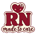 Hearts & Healing RN Made to Care sticker design