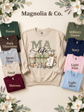MA LIFE sweatshirt in Sand with nine labeled color options