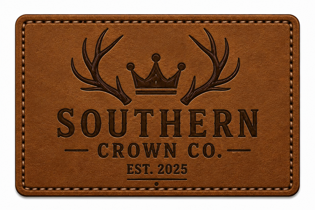 Southern Crown Co. Crown and Antlers rectangle patch