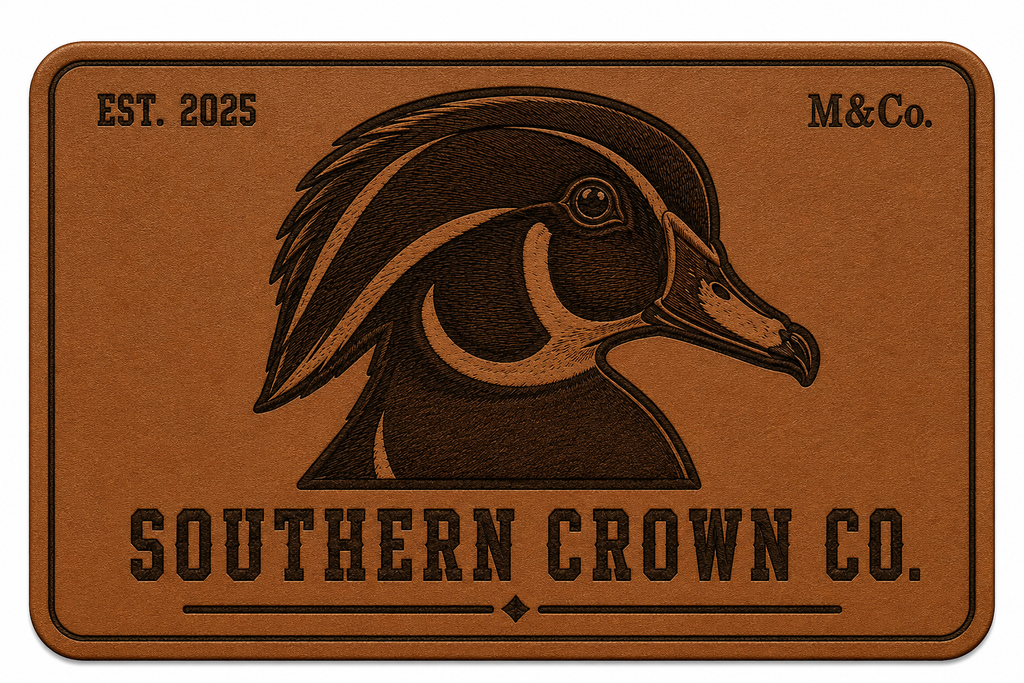 Southern Crown Co. Wood Duck rectangle leather patch