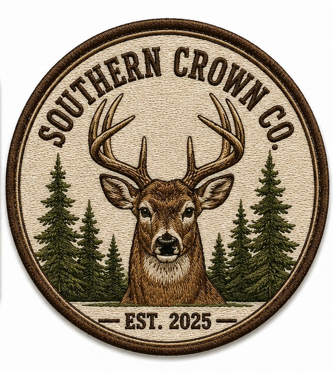 Southern Crown Co. Whitetail round embroidery patch
