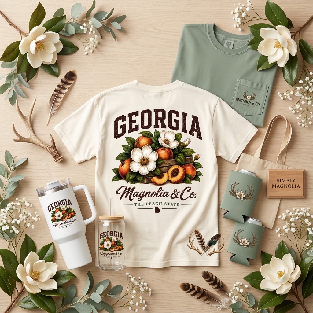 Georgia Peach design preview — Koozies