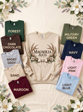 Women Antlers sweatshirt in Sand with nine labeled color options