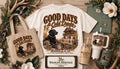 Good Days & Cold Drinks artwork preview — Koozies
