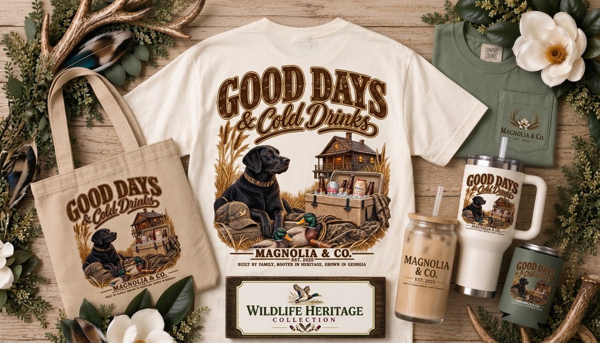 Good Days & Cold Drinks artwork preview — Koozies