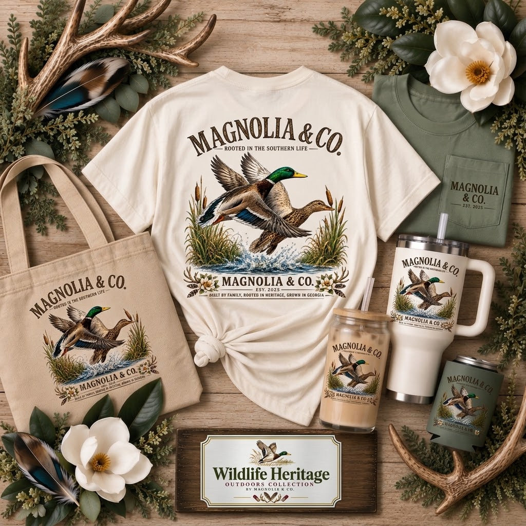 Two Flying Mallards artwork preview — Koozies